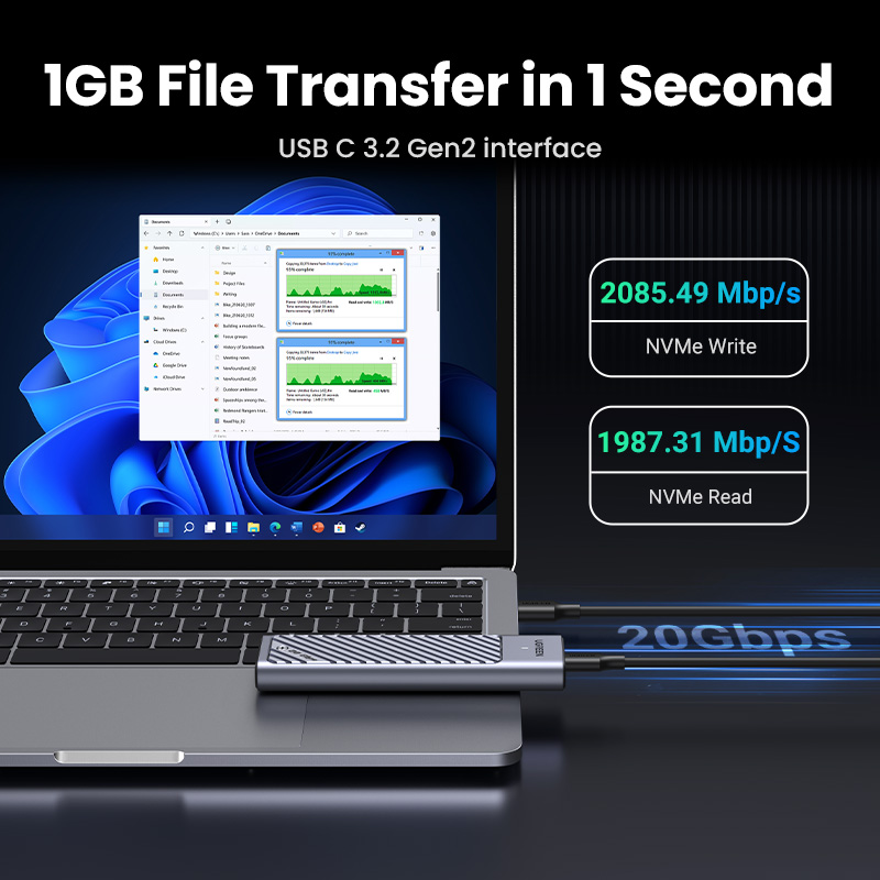 UGREEN 20Gbps M2 SSD Case M.2  - 8Tb M2 Nvme Ssd 评论和价格
